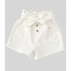 Buy ✨ Chelsea & Violet 👧 Girls Big 👧 Girls 7-16 Paperbag- Waist Shorts White ✨