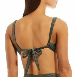 Promo 🌟 Chelsea & Violet Solid Over-the-Shoulder Bralette Swim Top Thyme ⭐ -Chelsea Violet Sales unnamed file 1054