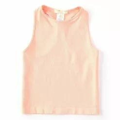 Top 10 😉 Chelsea & Violet Big 👧 Girls 7-16 Racer Back Rib Knit Tank Peach 😀