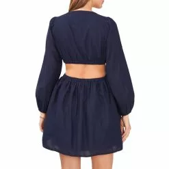 Brand new ❤️ Chelsea & Violet V-Neck Long Sleeve Cut-Out Mini 👗 Dress Classic Navy 🔥 -Chelsea Violet Sales unnamed file 1085