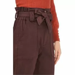 Promo 💯 Chelsea & Violet Twill High Rise Tie Belt Straight Leg Paperbag Pants Java 🛒 -Chelsea Violet Sales unnamed file 1179