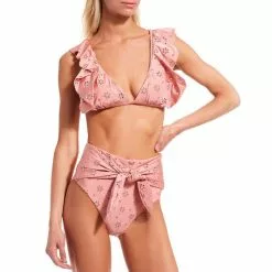 Best Pirce 😀 Chelsea & Violet Forever Young Rosette Ruffle Bralette Swim Top 🛒 -Chelsea Violet Sales unnamed file 1193