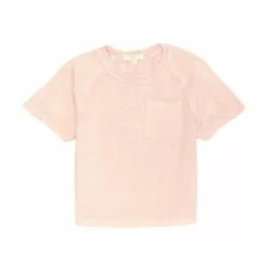 Hot Sale ⭐ Chelsea & Violet 👧 Girls Big 👧 Girls 7-16 Knit Pocket Short Sleeve Tee Dusty Pink 😀