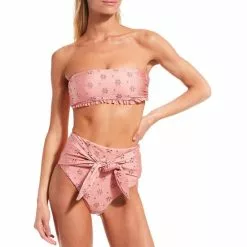 Cheapest 👍 Chelsea & Violet Forever Young Rosette Eyelet Ruffle Bandeau Swim Top 👍 -Chelsea Violet Sales unnamed file 1229