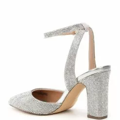 Coupon ⭐ Chelsea & Violet Mary Rhinestone Embellished Pointed Toe Pumps Silver 🔔 -Chelsea Violet Sales unnamed file 129