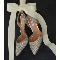 Coupon ⭐ Chelsea & Violet Mary Rhinestone Embellished Pointed Toe Pumps Silver 🔔 -Chelsea Violet Sales unnamed file 134