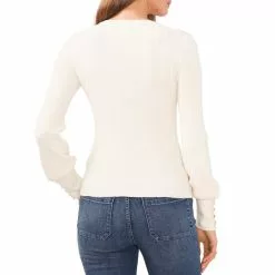 Hot Sale 🧨 Chelsea & Violet Crew Neck Long Button Cuff Sleeve Ribbed Knit Sweater Olivine 🔔 -Chelsea Violet Sales unnamed file 152