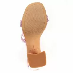 Discount ⌛ Chelsea & Violet Rhinestone Embellished Block Heel 👗 Dress 🩴 Sandals Pink 😍 -Chelsea Violet Sales unnamed file 159