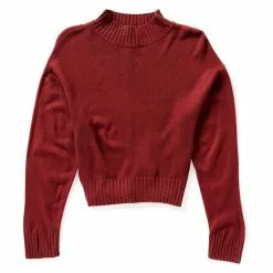 Best Sale 😉 Chelsea & Violet Big 👧 Girls 7-16 Ribbed Mock Neck Sweater Elderberry 👍
