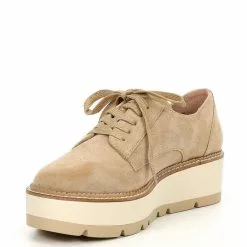 Best Sale 🎁 Chelsea & Violet Irena Suede Lace-Up Lug Sole Platform Oxfords Mink 😉 -Chelsea Violet Sales unnamed file 260