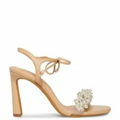 Best Sale 🔥 Chelsea & Violet Tristy Pearl Embellished Square Toe 🩴 Sandals Beige ✨ -Chelsea Violet Sales unnamed file 412