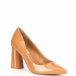 Cheap 😀 Chelsea & Violet Keira Patent Pointed Toe Rounded Heel Pumps Red 😍 -Chelsea Violet Sales unnamed file 488