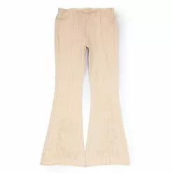 Budget 🎁 Chelsea & Violet Big 👧 Girls 7-16 Denim Embroidery Flare Leg 👖 Jeans Ivory 👏