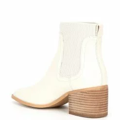 Buy 😍 Chelsea & Violet Audrina Leather Pointed Toe Block Heel Booties Black 😀 -Chelsea Violet Sales unnamed file 628