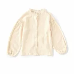 Deals ⌛ Chelsea & Violet Little 👧 Girls 2T-6X Textured Woven Top Tan 🎁