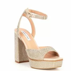 Deals 🛒 Chelsea & Violet Cora Rhinestone Embellished Platform 👗 Dress 🩴 Sandals Gold 🤩 -Chelsea Violet Sales unnamed file 92