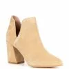 Best Pirce 👏 Chelsea & Violet Rubi Suede Pointed Toe Dip Ankle Booties Sand 😍 -Chelsea Violet Sales unnamed file 94